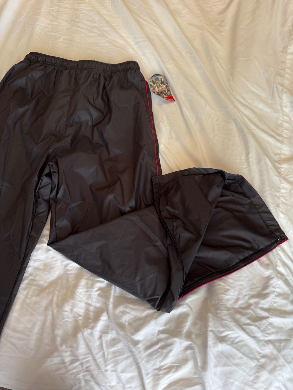 Holloway Black Joggers with Red Side Piping